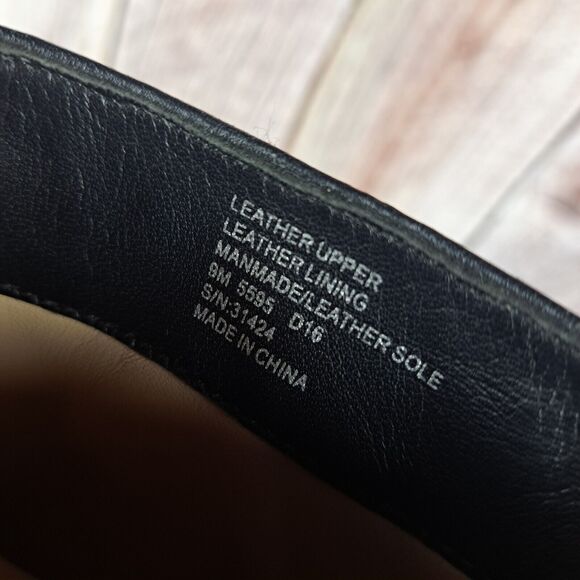 Tory Burch Hallie Mid Shaft Logo Black Leather Riding Boots Women's Sz 9 M (GUC) - Picture 10 of 10